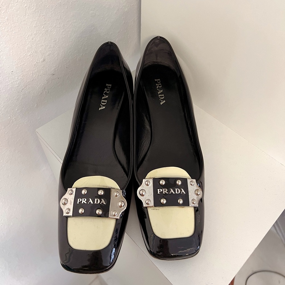 PRADA Patent Loafers Leather